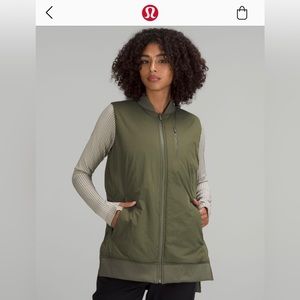 NWOT Long Insulated Bomber Vest